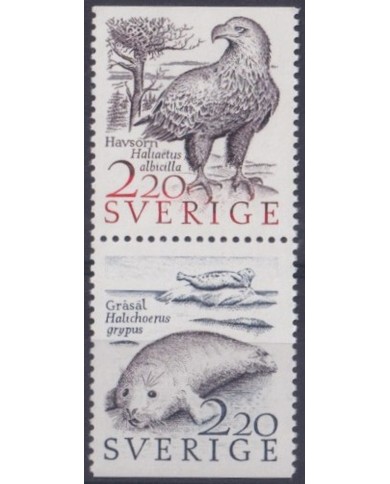 F-EX46142 SVERIGE SWEDEN SUEDE MNH EAGLE BIRD AVES PAJAROS PHOCAS FOCA.