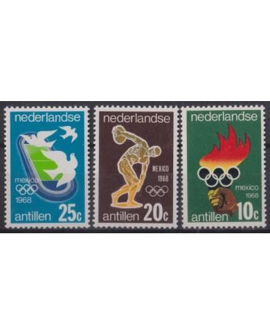 F-EX44970 NEDERLAND ANTILLES MNH 1968 MEXICO OLYMPIC GAMES TOURCH DISCOBOLO.