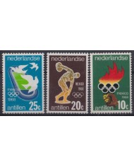 F-EX44970 NEDERLAND ANTILLES MNH 1968 MEXICO OLYMPIC GAMES TOURCH DISCOBOLO.