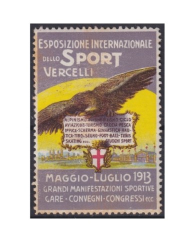 F-EX17184 ITALY ITALIA CINDERELLA 1913 SPORT INTERNATIONAL EAGLE ORIGINAL GUM
