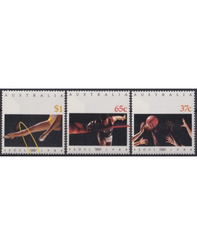 F-EX44998 AUSTRALIA MNH 1988 OLYMPIC GAMES BASKETBALL GYMNASTICS ATHLETISM.