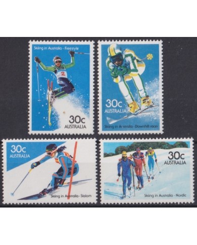 F-EX45001 AUSTRALIA MNH 1987 SKIING FREE STYLE SLALOM DOWNHILL RACE.