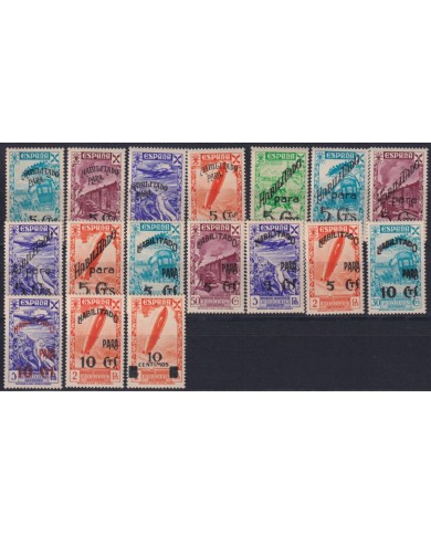 F-EX37803 ESPAÑA SPAIN 1938 HUERFANOS DE CORREOS OVERPRINT ORIGINAL GUM.