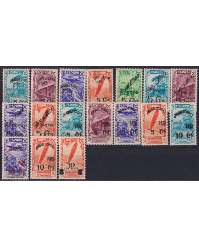 F-EX37803 ESPAÑA SPAIN 1938 HUERFANOS DE CORREOS OVERPRINT ORIGINAL GUM.