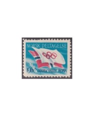 F-EX17195 NORGE NORWAY ITALY ITALIA CINDERELLA MNH 1960 OLYMPIC ROMA 30x25 mm