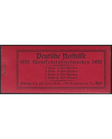 F-EX37805 GERMANY 1935 BOOKLED COSTUMES BOOK GLUED TO THE SEPARATOR PAPER.