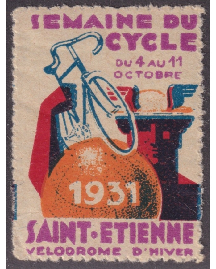 F-EX17196 FRANCE FRANCIA CINDERELLA MNH 1931 CYCLE SAINT ETIENNE RACING