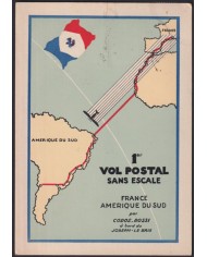 F-EX35356 FRANCE 1935 INTERRUPTED SPECIAL POSTCARD CAPE VERD CABO VERDE.