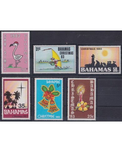 F-EX36226 BAHAMAS 1983 MNH CHRISTMAS NAVIDAD SANTA CLAUS FLAMINGO DRAWING.