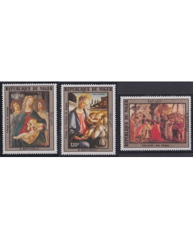 F-EX36247 NIGER 1983 MNH CHRISTMAS NAVIDAD RELIGION ART PAINTING BOTTICELLI.