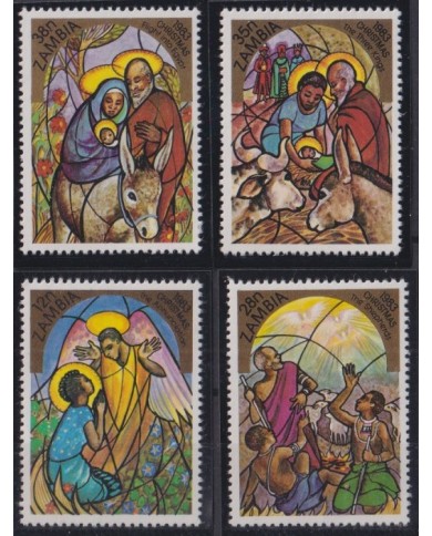 F-EX36259 ZAMBIA 1983 MNH CHRISTMAS NAVIDAD RELIGION DRAWING PASCUA.