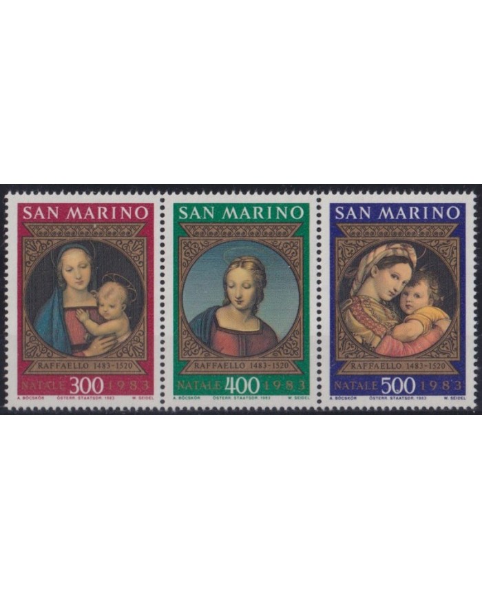 F-EX36220 SAN MARINO 1983 MNH CHRISTMAS NAVIDAD RELIGION ART RAPHAEL PAINTING.