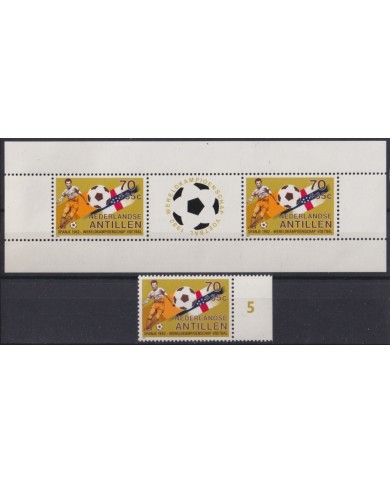 F-EX46418 NEDERLAND ANTILLES MNH 1982 SPAIN SOCCER FUTBOL CHAMPIONSHIP.