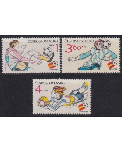 F-EX46429 CZECHOSLOVAKIA MNH 1982 SPAIN CHAMPIONSHIP SOCCER FOOTBALL.