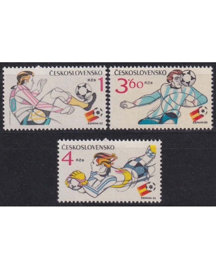F-EX46429 CZECHOSLOVAKIA MNH 1982 SPAIN CHAMPIONSHIP SOCCER FOOTBALL.