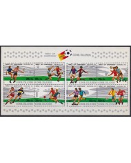 F-EX45983 COOK IS MNH 1982 SPAIN SOCCER WORLD CUP SHEET.