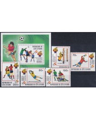 F-EX46434 IVORY COAST COSTA DE MARFIL MNH 1982 SPAIN SOCCER FUTBOL CHAMPIONSHIP.