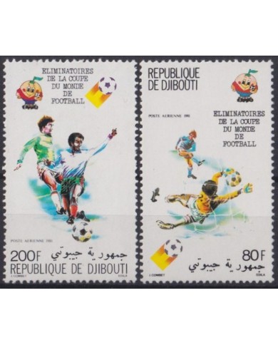 F-EX46436 DJIBOUTI 1981 MNH SPAIN SOCCER CHAMPIONSHIP FOOTBALL.