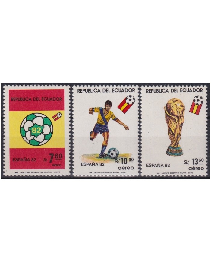 F-EX46439 ECUADOR MNH 1982 SPAIN SOCCER FUTBOL CHAMPIONSHIP.
