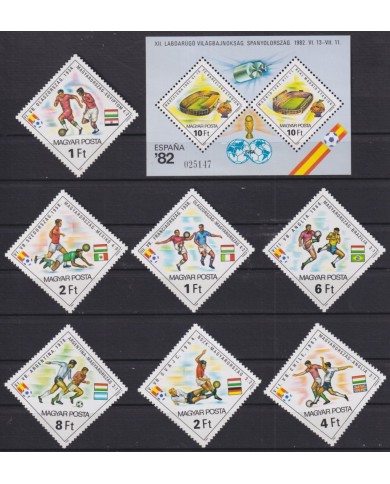 F-EX46452 HUNGARY HUNGRIA MNH 1982 SPAIN SOCCER FOOTBALL WORLD CHAMPIONSHIP.