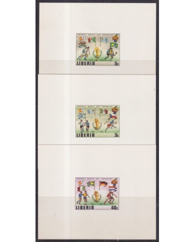 F-EX46459 LIBERIA MNH 1982 WORLD SOCCER FOOTBALL CUP SPAIN CARDBOARD PROOF.