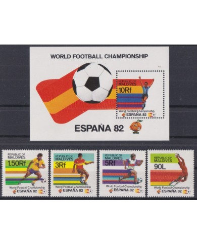 F-EX46462 MALDIVES MNH 1982 CHAMPIONSHIP SOCCER FOOTBALL.