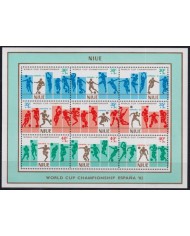 F-EX45991 NIUE MNH 1982 SPAIN SOCCER FUTBOL CHAMPIONSHIP MINI SHEET.