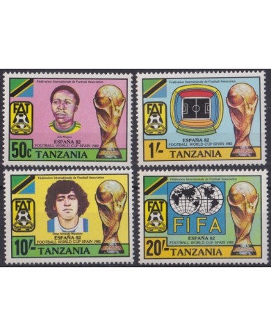 F-EX46482 TANZANIA MNH 1982 SPAIN ESPAÑA SOCCER WOLD DIEGO ARMANDO MARADONA.