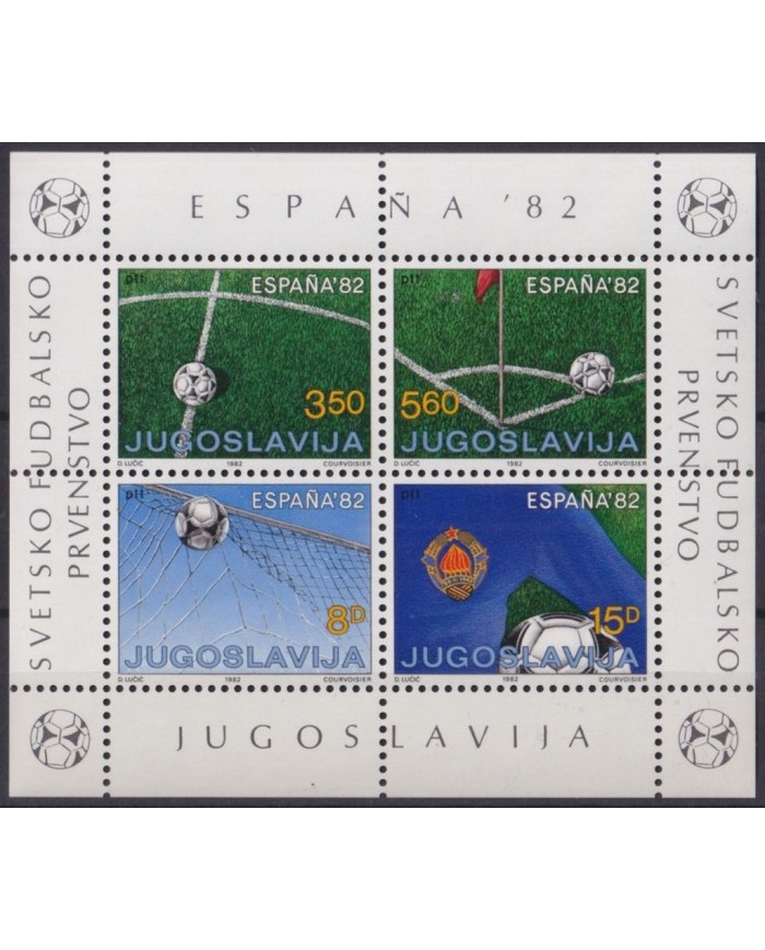 F-EX46486 YUGOSLAVIA MNH 1982 SPAIN SOCCER FOOTBALL WORLD CHAMPIONSHIP.
