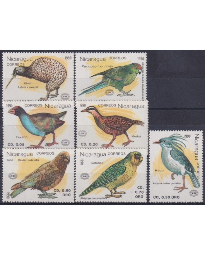 F-EX46510 NICARAGUA MNH 1990 WILDLIFE PARROT BIRD AVES PAJAROS OISEAUX VÖGEL.
