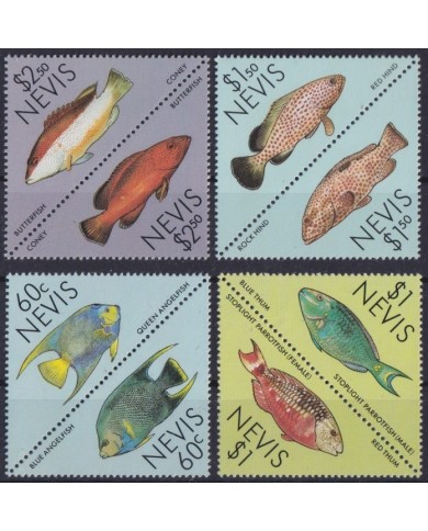 F-EX46527 NEVIS MNH 1987 SEA MARINE WILDLIFE FISH PECES.