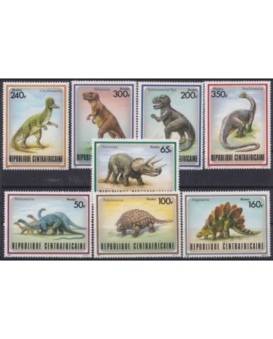 F-EX46536 CENTRAL AFRICA REP MNH 1988 PREHISTORICAL DINOSAUR.