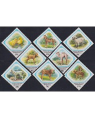 F-EX45997 MONGOLIA MNH 1982 SHEEP CAMEL HORSE CHICKEN CAW CAMELLOS OVEJAS