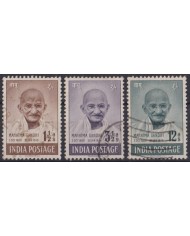 F-EX46219 INDIA 1948 MAHATMA GHANDI USED STAMPS LOT.