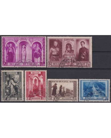 F-EX46222 BELGIUM BELGIQUE 1939 RECONSTRUCTION ORVAL ABBEY ART 30€ SEMI-POSTAL.