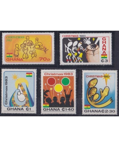 F-EX45970 GHANA MNH 1983 CHRISTMAS NAVIDAD DRAWING ART.