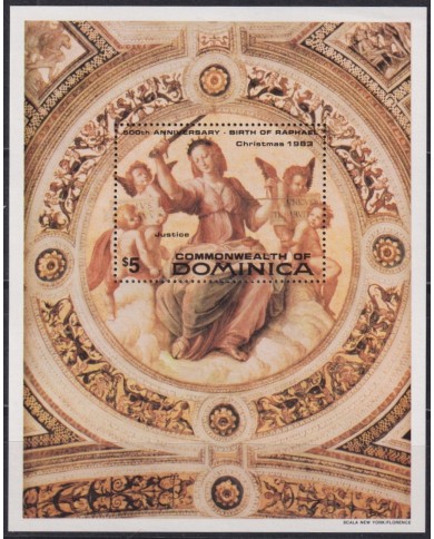 F-EX46196 DOMINICA MNH 1983 CHRISTMAS NAVIDAD RAPHAEL PAINTING ART.