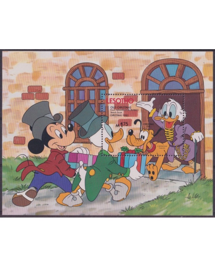 F-EX46189 LESOTHO MNH 1983 CHRISTMAS NAVIDAD DONALD DUCK DISNEY MICKEY CARTOON.