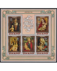 F-EX45477 COOK IS MNH 1984 CHRISTMAS NAVIDAD ART PAINTING MADONNA.