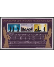 F-EX45476 ST KITTS & ST VINCENT MNH 1984 CHRISTMAS NAVIDAD DRAWING BACH MUSIC ORATORIO