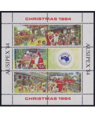 F-EX46202 CHRISTMAS IS MNH 1983 CHRISTMAS NAVIDAD DRAWING AUSIPEX´84 SANTA CLAUS.