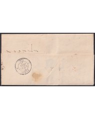 F-EX46267 ESPAÑA SPAIN 1852 STAMPLESS BARCELONA TO PARIS FRANCE.