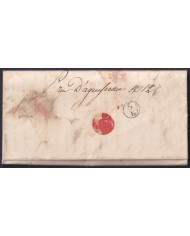 F-EX46270 ESPAÑA SPAIN 1848 STAMPLESS MADRID “M.PP” TO PARIS FRANCE.