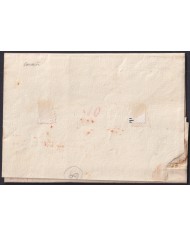 F-EX46271 ESPAÑA SPAIN 1826 STAMPLESS GERONA TO BARCELONA RED “G.17. CATALUÑA”.