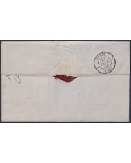 F-EX46275 ESPAÑA SPAIN 1856 STAMPLESS CADIZ TO PARIS FRANCE.