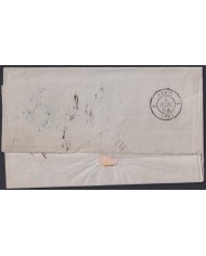 F-EX46278 ESPAÑA SPAIN 1854 STAMPLESS BARCELONA TO PARIS FRANCE.