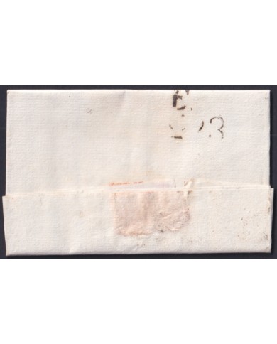 F-EX46283 ESPAÑA SPAIN 1807 STAMPLESS CALAFF TO BARCELONA “C.7. CATALUÑA”.