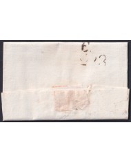 F-EX46283 ESPAÑA SPAIN 1807 STAMPLESS CALAFF TO BARCELONA “C.7. CATALUÑA”.