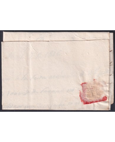 F-EX46286 ESPAÑA SPAIN 1816 STAMPLESS STA COLOMA TO REUS “C.13. CATALUÑA”.