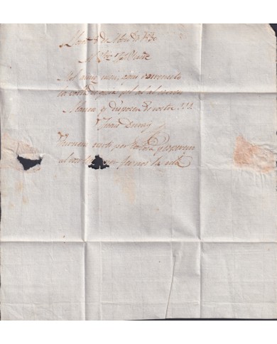 F-EX46288 ESPAÑA SPAIN 1830 STAMPLESS LLORET - S. FELIU GUIXOLS RED “S.35. CATALUÑA”.